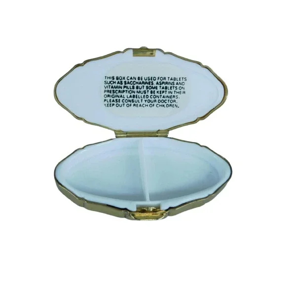 Vintage Stratton Pill Box Guilloche Enamel England - Picture 6 of 10